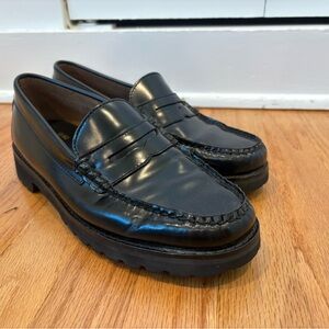 Women’s Black GH Bass Weejun Leather Loafer Sz 8